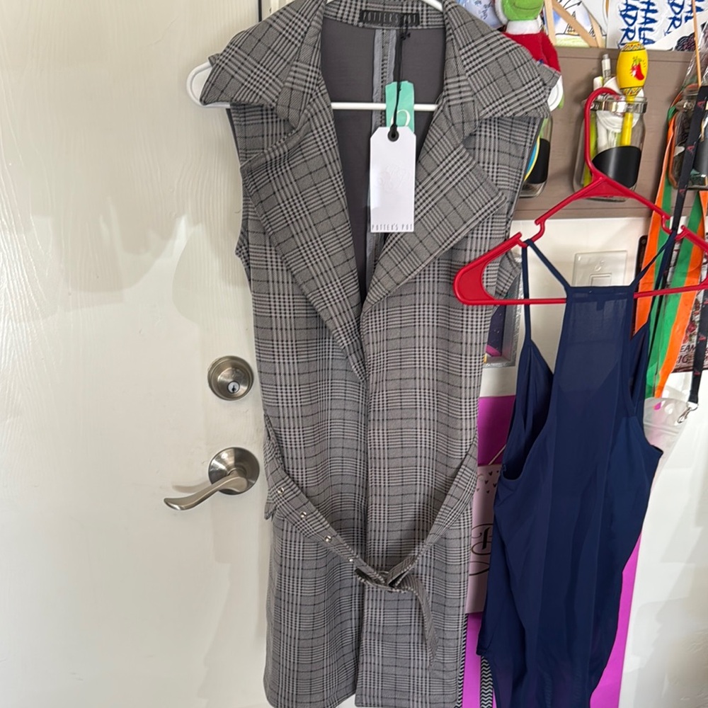 Potter's Pot Black and White Plaid Dress